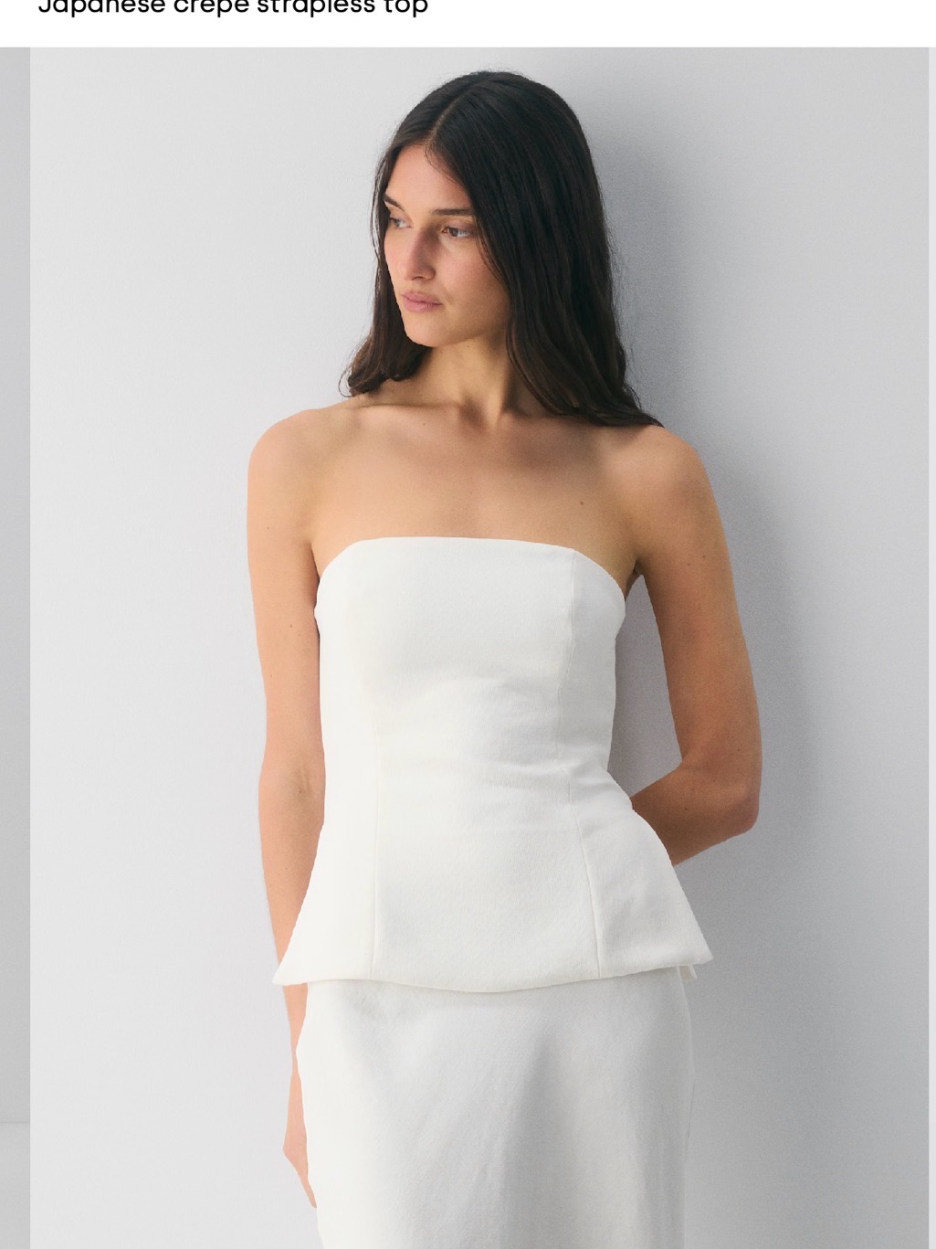 Aritzia Nwt Posh Tube Top - Crepette (White)